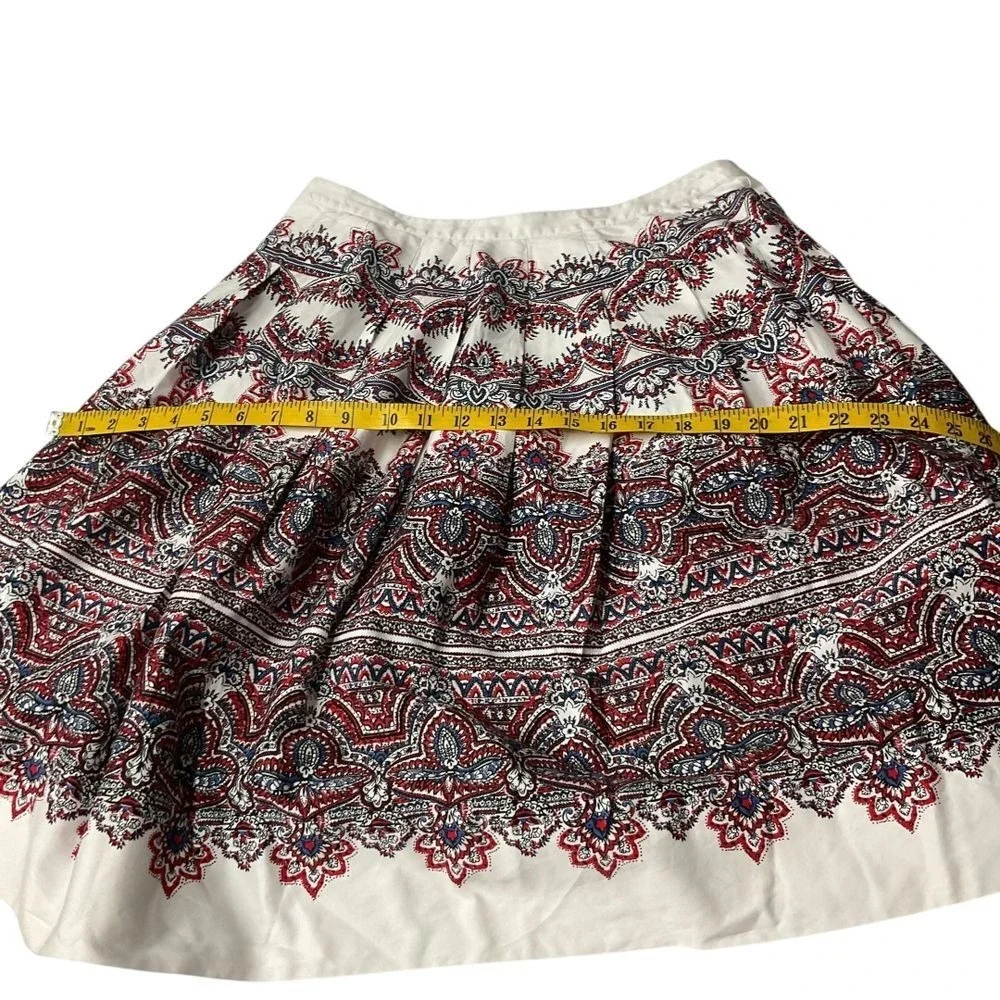 Talbots Petite Women's Floral Print A-Line Pleated Midi Skirt Size‎ 4P Boho